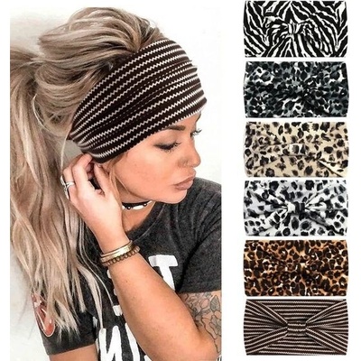 Boho čelenka pro ženy, měkké elastické šátky na hlavu, vlasové pásky, šátky na jógu a sportovní – Zbozi.Blesk.cz