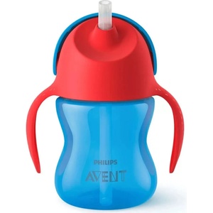 Philips Неразливаща чаша със сламка Philips Avent - 200 ml, за момче (SCF796/01)