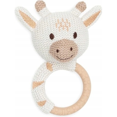 Jollein silikonové kousátko s chrastítkem Žirafa GIRAFFE