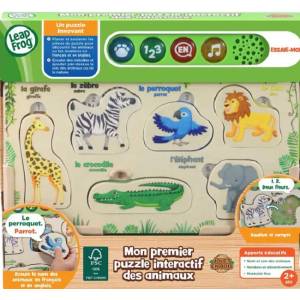 VTech Интерактивен дървен пъзел с животни Vtech (английски език) (V613643) - ozone