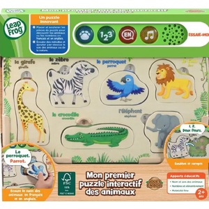 VTech Интерактивен дървен пъзел с животни Vtech (английски език) (V613643) - ozone