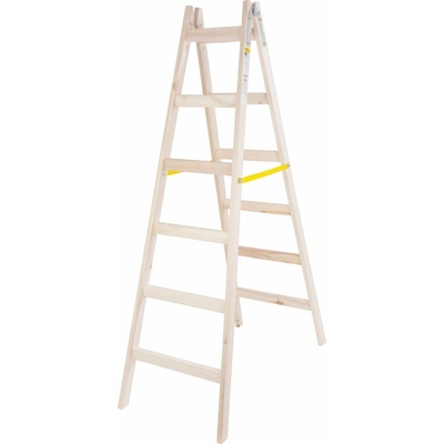 Drevený rebrík Strend Pro, 2x6 priečky, 1,90 m, 150 kg