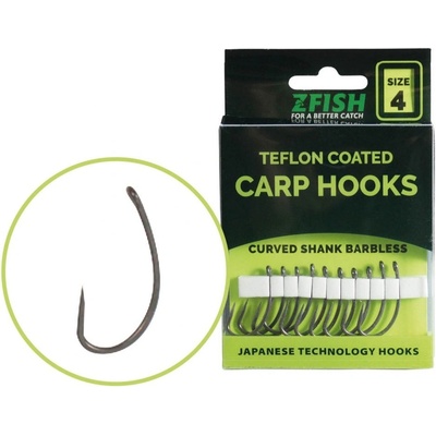 Zfish teflonové háčiky Curved Shank Barbless veľ.6 10 ks