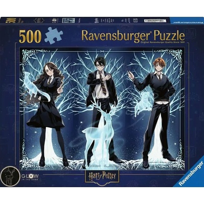 Ravensburger Светещ пъзел Ravensburger от 500 части - Harry Potter: Expecto Patronum (12001509)