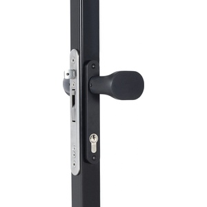 Locinox Комплект заоблени алуминиеви дръжки 3006PAD Locinox с предпазни планки и възможност за блокиране предназначени за брави за вграждане (P00010560-9005)