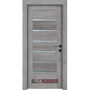 ViaDoor Интериорна врата VP-01s Сив дъб остъклена (цена без монтаж)