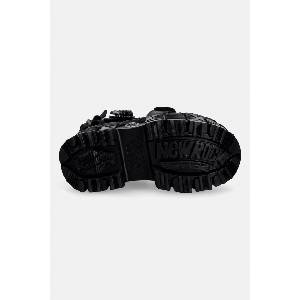 New Rock сандали дамски от кожа ITALI NEGRO, TANK CASCO NEGRO PIN LATERA (M.BIOS131.C2)