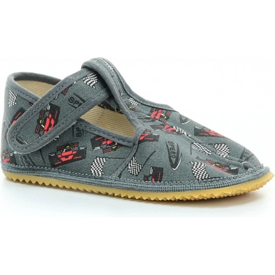 Beda Šedá formula zúženej Barefoot papuče BF-060010/W/02
