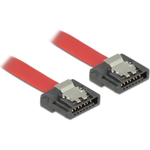 Delock кабел SATA FLEXI 6 Gb/s 100 cm червен метал (83837)