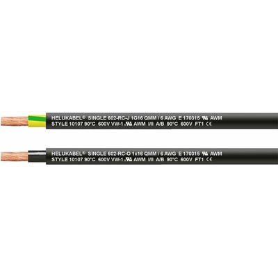 Helu 69608-500 kabel pro energetické řetězy, SGL.602-RC, 1 x 35 mm², černá, 500 m