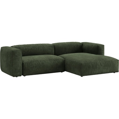 Micadoni Zelená sametová pohovka rozkládací pohovka Martina 280 cm pravá – Hledejceny.cz