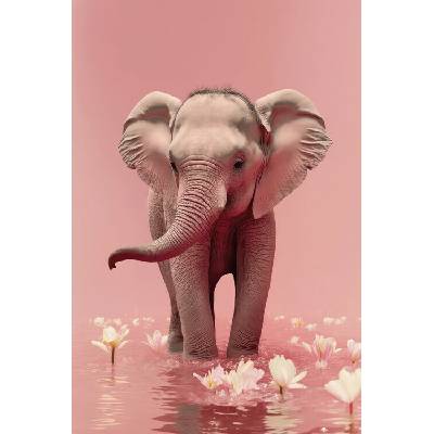 Plagát, Obraz - Young Elephant, Treechild, 26.7 × 40 cm