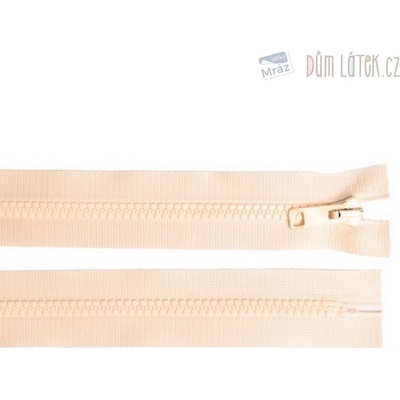 Zips kostený nedeliteľný krémový, dĺžka 16 cm