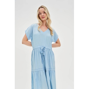 Moodo Светлосини миди рокли с волани Moodo Moodo | Sin | ЖЕНИ | XS