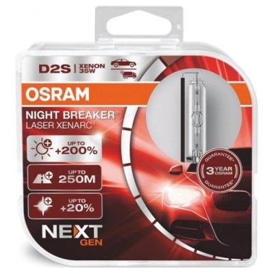 OSRAM XENONOVÁ VÝBOJKA XENARC D2S NIGHT BREAKER LASER +200% 66240XNN-HCB 2KS – Sleviste.cz