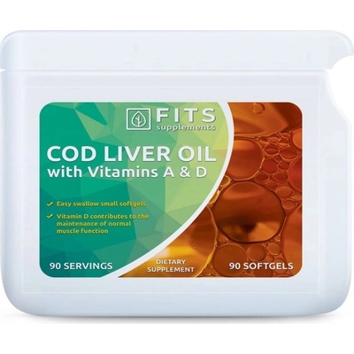 Fits Supplements olej z tresčej pečene s Vitamínom A a D 90 sofgelových kapsúl