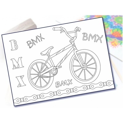 Radost v písku Šablona na pískování BMX kolo A4 210 x 297 mm – Zboží Mobilmania