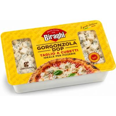 Gorgonzola DOP syr s modrou plesňou kocky Biraghi 1 kg