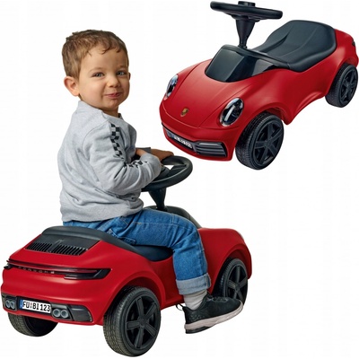 BIG auto Baby Porsche 911 so zvukom a realistickými detailmi z dielne Porsche červené