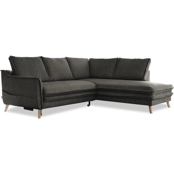 Miuform Тъмносив разтегателен ъглов диван (десен ъгъл) Charming Charlie - Miuform (1733ETS508)