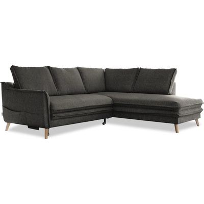 Miuform Тъмносив разтегателен ъглов диван (десен ъгъл) Charming Charlie - Miuform (1733ETS508)