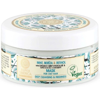 Natura Siberica Super Siberica Mint, Berёza & Retinol Mask for Oily Hair 300 ml