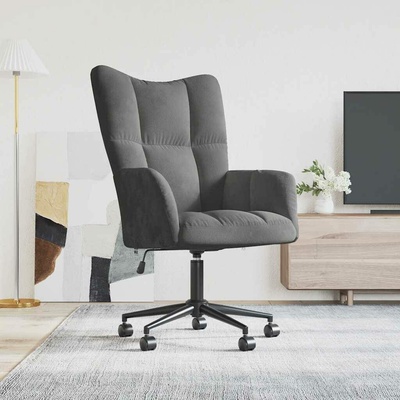 VidaXL 327656 relaxační tmavě šedé samet