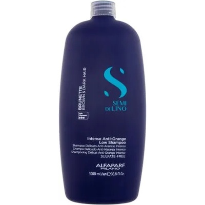 ALFAPARF Milano Semi Di Lino Anti-Orange Low Shampoo 1000 ml неутрализиращ шампоан за боядисана кестенява коса за жени