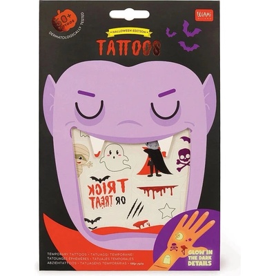 Halloweenské tetování pro děti - svítí ve tmě