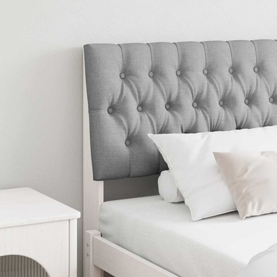 vidaXL Тапицирана табла Светлосиво 180 cm Солидно борово дърво (879328)