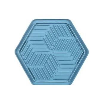 Flamingo lízací podložka M 24 x 21 x 1 cm modrá