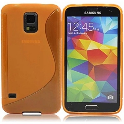 Samsung Силиконов калъф за Samsung Galaxy S5 G900 оранжев