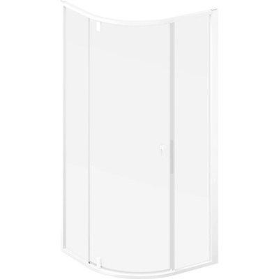 Ravak Nexty sprchový kout 90x90 cm půlkulatá bílá matný/průhledné sklo 3O677E01Z1
