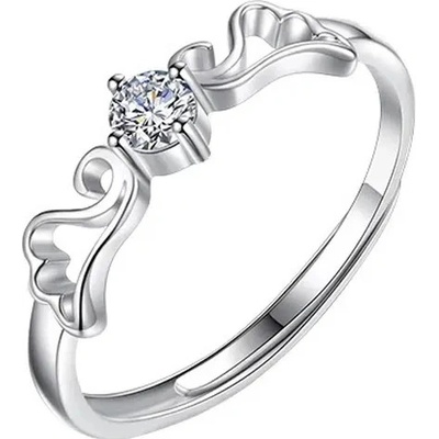 Majya Stříbrný nastavitelný prsten ANGELIA 10363