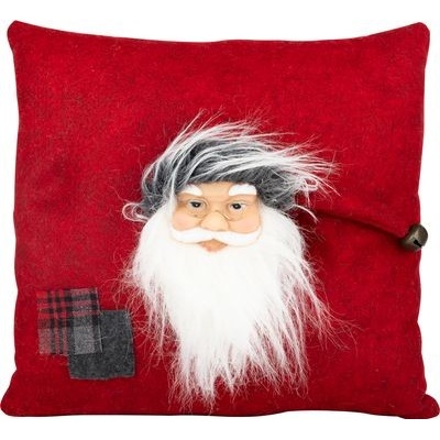 MagicHome Vankúš Vianoce Santa červený 30x30