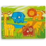 ANDREU Toys Дървен пъзел Andreu toys - Джунгла, с подсказка (16465) - ozone