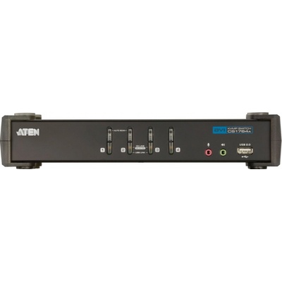 Aten CS-1764A DataSwitch elektronický 4:1 (kláv.,DVI,myš,audio) USB + 2 USB periferie