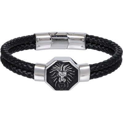 Free Style kožený náramek s chirurgickou ocelí BSS935