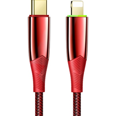 Xmart Кабел Xmart - Shark, Lightning/USB-C, 1.2 m, червен (12725)