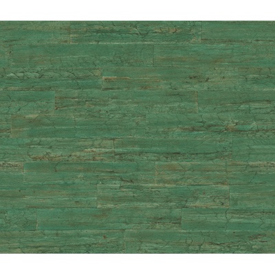 Zelené desky tapeta na stěnu, Rasch vlies, 53cm x 10,5m