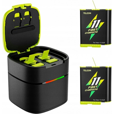 Telesin Fast charge box + 2 batteries for GoPro Hero 9/10/11 GP-FCK-B11
