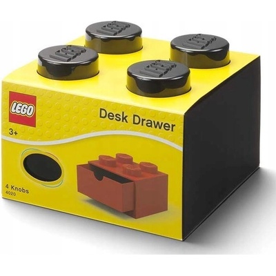 LEGO® stolový box 4 se zásuvkou 15,8 x 15,8 x 11,3 cm černá