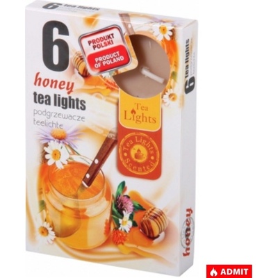 Admit Tea Lights Honey 6 ks
