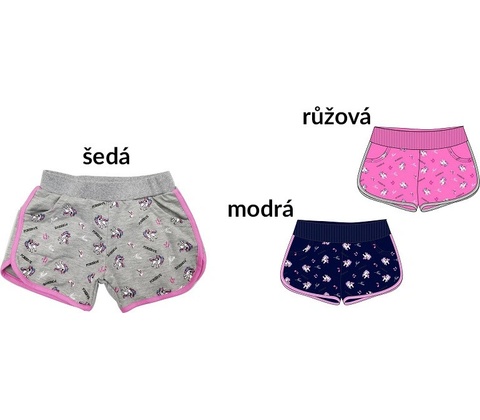 Sezon dívčí šortky šedá