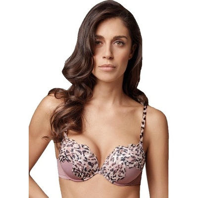 Lormar podprsenka 1628 Leopardo starorůžová