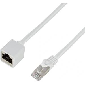 LogiLink Удължителен пач кабел, Cat. 6A, S/FTP, бял, 5 м