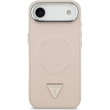 Image 1 of GUESS Гръб Guess PU Leather Triangle Logo MagSafe Case за iPhone 17 Air - Розов