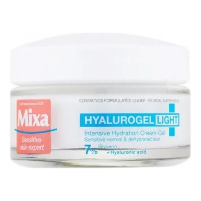 Mixa Hyalurogel Light Хидратиращ гел-крем за лице с хиалуронова киселина за чувствителна и нормална кожа 50мл