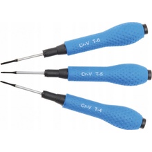 Kraftmann BGS 100803 Skrutkovače pre elektroniku Kraftmann (Torx) T4 ÷ T6. Sada 3 kusov
