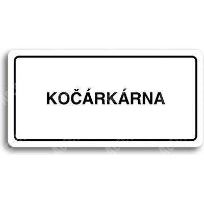 ACCEPT Piktogram KOČÁRKÁRNA - bílá tabulka - černý tisk